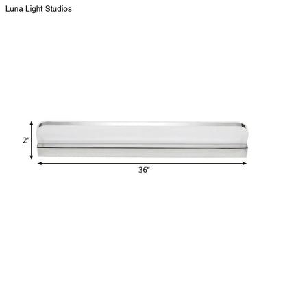 DecorBites™ Minimalist LED Vanity Wall Light with Ultra-Thin Acrylic Design - 9"/16.5" - Warm/White - Chrome Finish for Bathroom