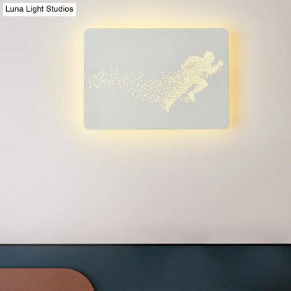 DecorBites™ Minimalist LED Wall Lamp with Running Man Pattern