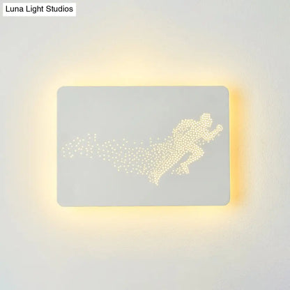 DecorBites™ Minimalist LED Wall Lamp with Running Man Pattern