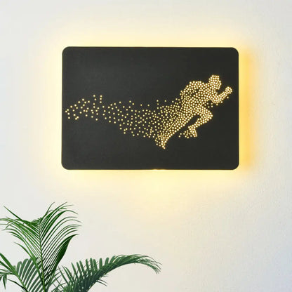 DecorBites™ Minimalist LED Wall Lamp with Running Man Pattern