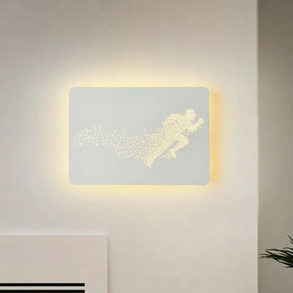 DecorBites™ Minimalist LED Wall Lamp with Running Man Pattern