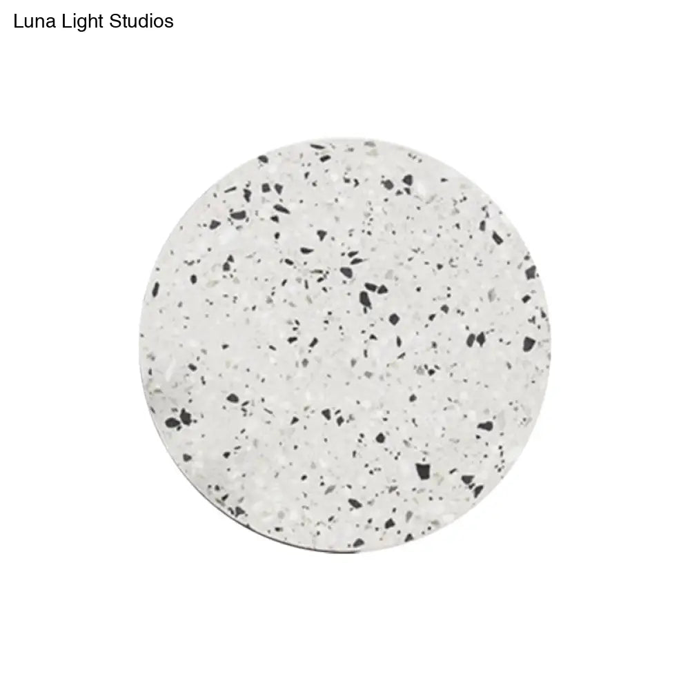 DecorBites™ Minimalist LED Wall Sconce: Disc Shaped Terrazzo Bedroom Light - Pink/Blue/Black, 7"/10" Diameter