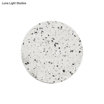 DecorBites™ Minimalist LED Wall Sconce: Disc Shaped Terrazzo Bedroom Light - Pink/Blue/Black, 7"/10" Diameter