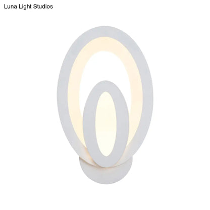 DecorBites™ Minimalist LED Wall Sconce Light with Acrylic Shade - White Square/Oval - Wall Mounted Lamp - Warm/White