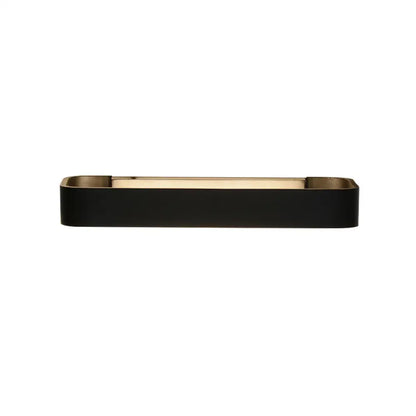 DecorBites™ Minimalist LED Wall Sconce: Rectangular Aluminum Fixture, 12"/16" Diameter, Black/White