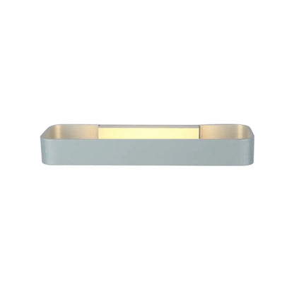 DecorBites™ Minimalist LED Wall Sconce: Rectangular Aluminum Fixture, 12"/16" Diameter, Black/White