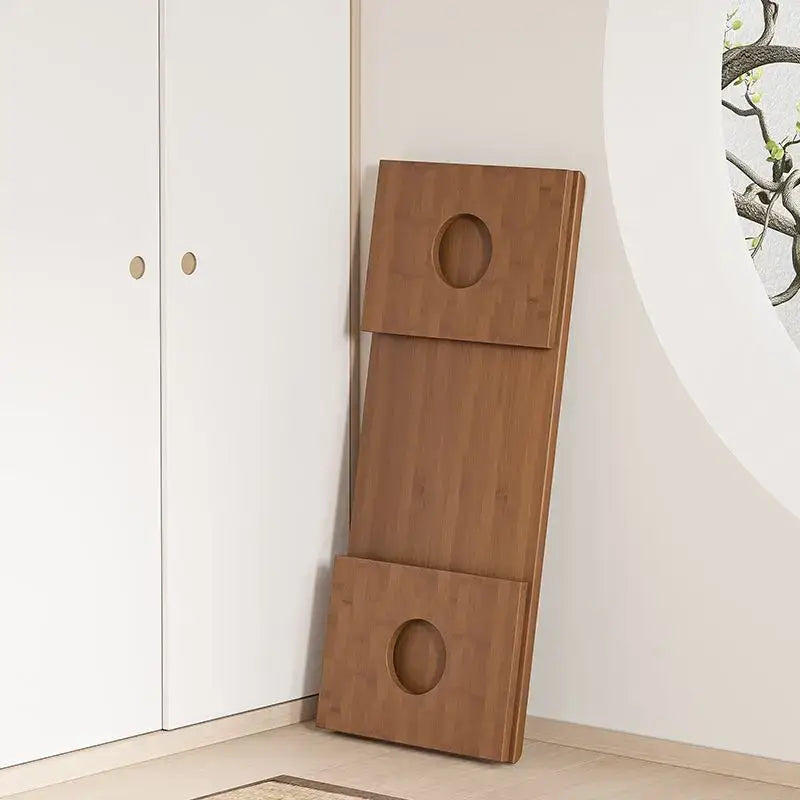Minimalist light brown bamboo folding table bedroom tea desk
