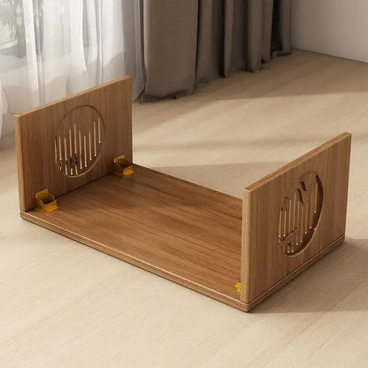 Minimalist light brown bamboo folding table bedroom tea desk