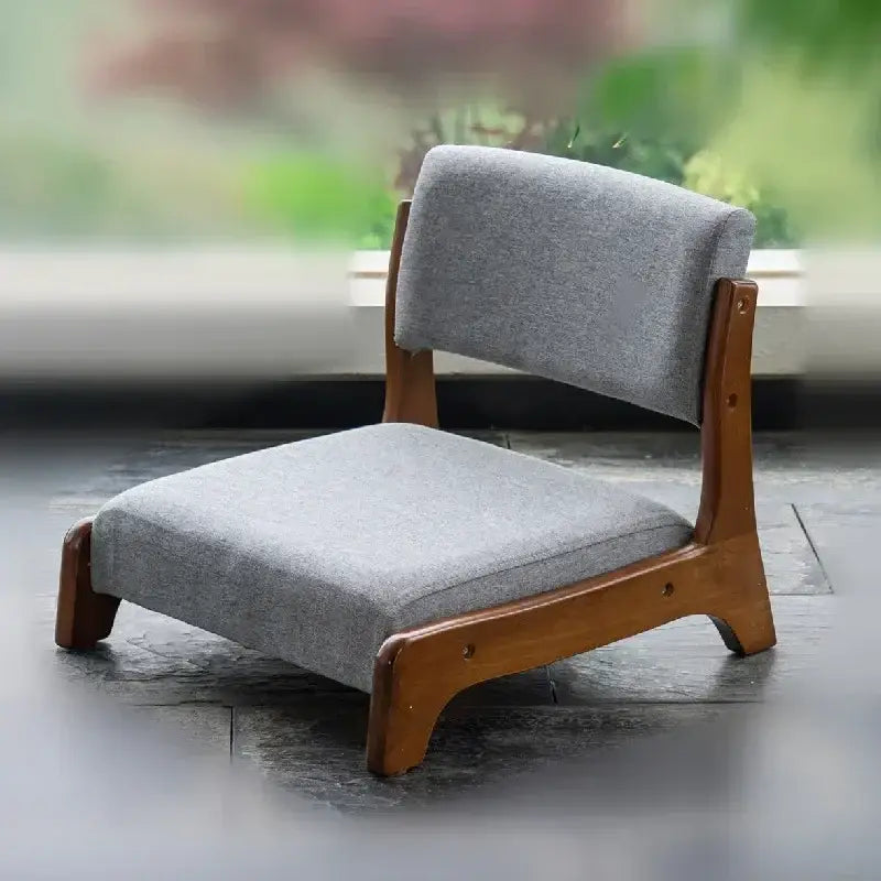 Minimalist light gray legless tatami chair living room meditation seat