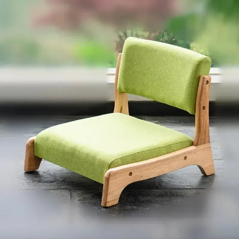 Minimalist light gray legless tatami chair living room meditation seat