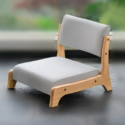 Minimalist light gray legless tatami chair living room meditation seat