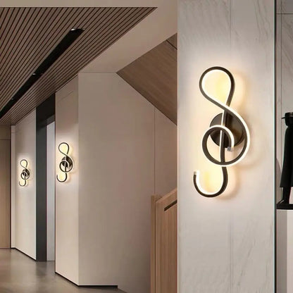 DecorBites™ Minimalist Line Art LED Sconce Light Fixture - Black Metal Wall Mounted Lamp for Hallways