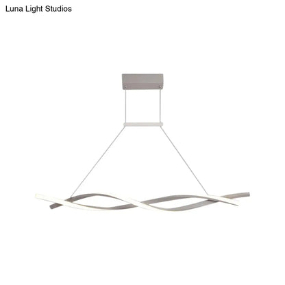 DecorBites™ Minimalist Linear LED Pendant Light for Restaurants with Acrylic Shade - Black/Grey, Warm/White