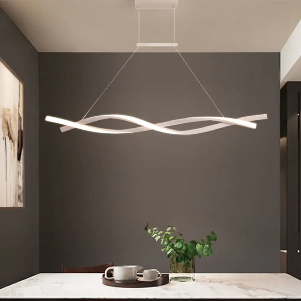 DecorBites™ Minimalist Linear LED Pendant Light for Restaurants with Acrylic Shade - Black/Grey, Warm/White
