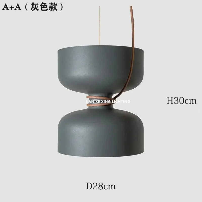 Minimalist matte black & off-white pendant light dining room forged iron