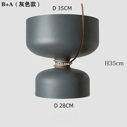 Minimalist matte black & off-white pendant light dining room forged iron
