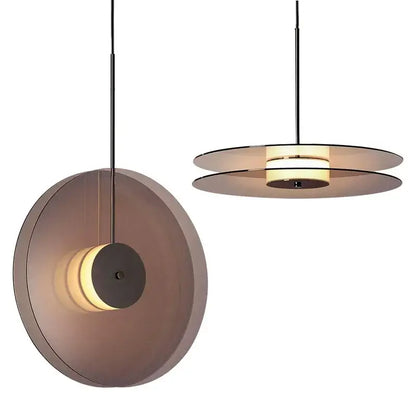 Minimalist matte glass pendant lights for dining room warm led illumination