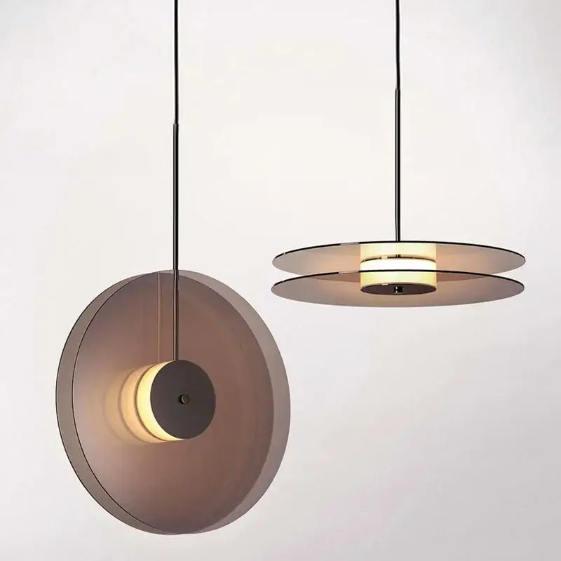 Minimalist matte glass pendant lights for dining room warm led illumination