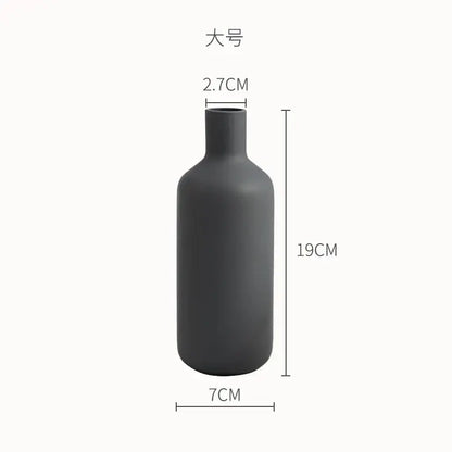 Minimalist matte pastel geometric ceramic vase living room decor