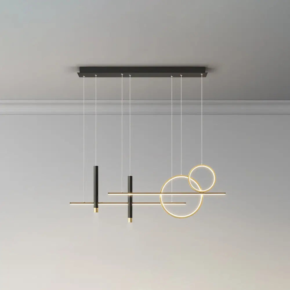 DecorBites™ Minimalist Metal Dinner Suspension Lamp with LED Island Pendant and Spotlight