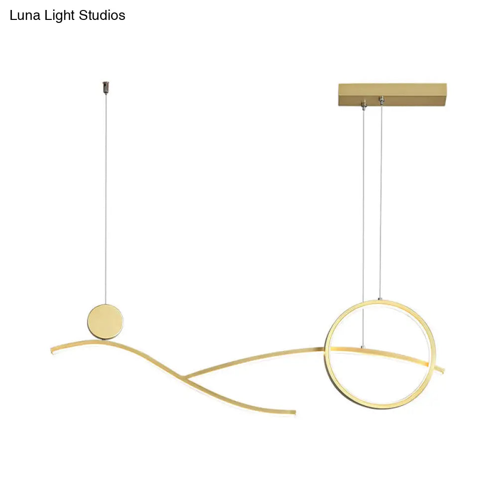DecorBites™ Minimalist Metal LED Hanging Light for Dining Room and Kitchen Island