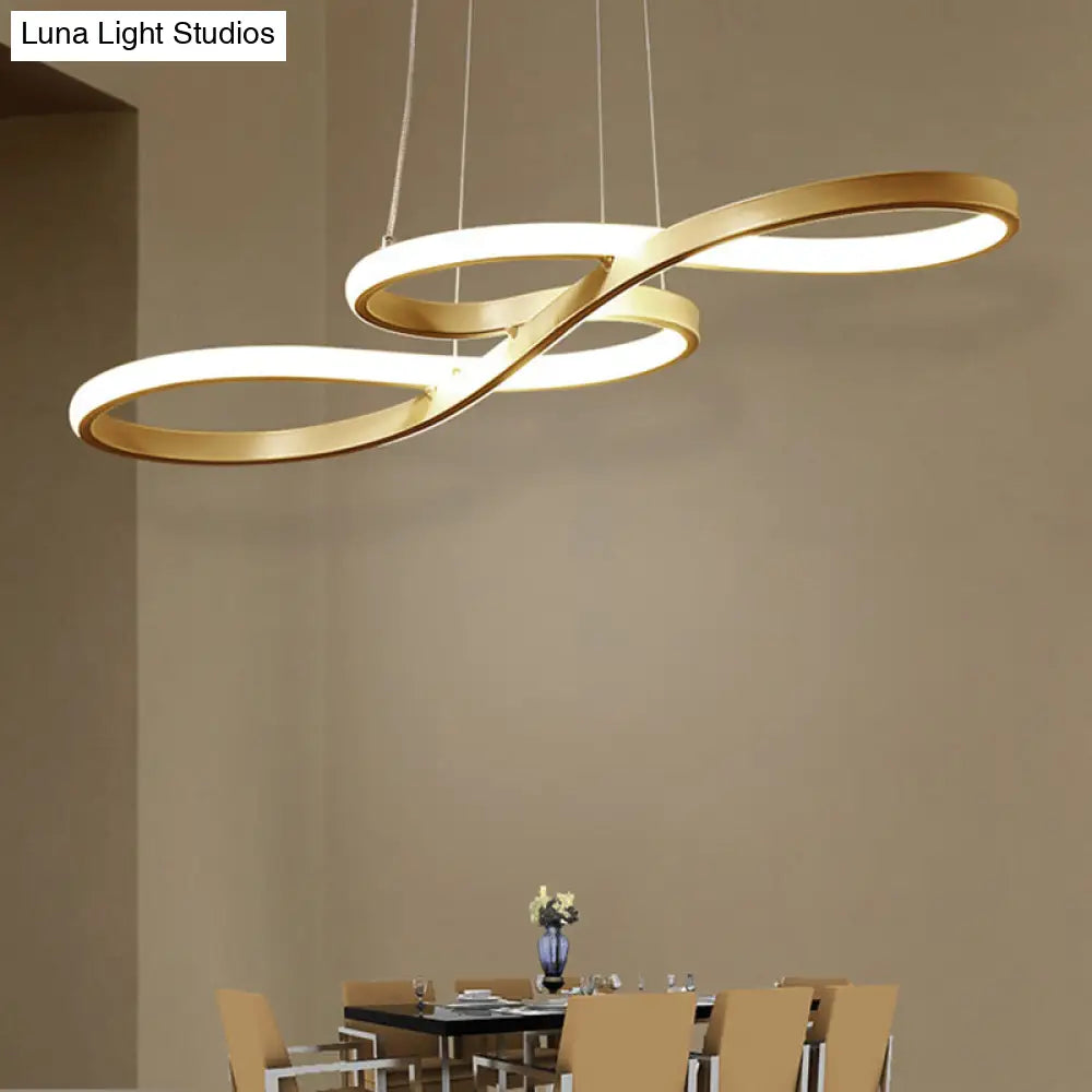 DecorBites™ Minimalist Metal LED Island Light with Musical Notes Design for Dining Room