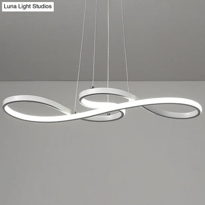 DecorBites™ Minimalist Metal LED Island Light with Musical Notes Design for Dining Room