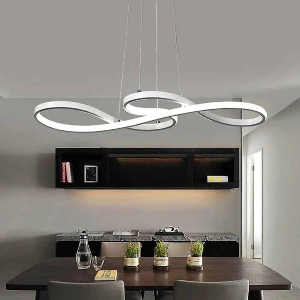 DecorBites™ Minimalist Metal LED Island Light with Musical Notes Design for Dining Room
