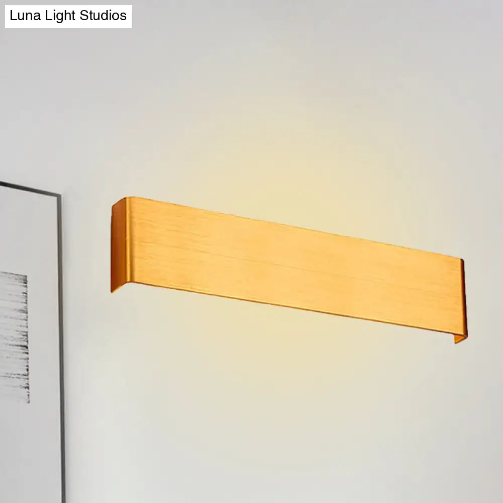 DecorBites™ Minimalist Metal LED Rectangle Wall Light in Black/Silver, Warm/White Lighting - 6"/10" Dia. - Living Room Wall Washer Lamp