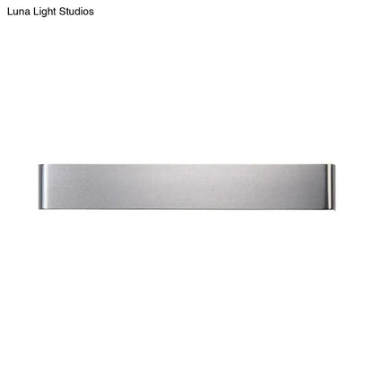 DecorBites™ Minimalist Metal LED Rectangle Wall Light in Black/Silver, Warm/White Lighting - 6"/10" Dia. - Living Room Wall Washer Lamp