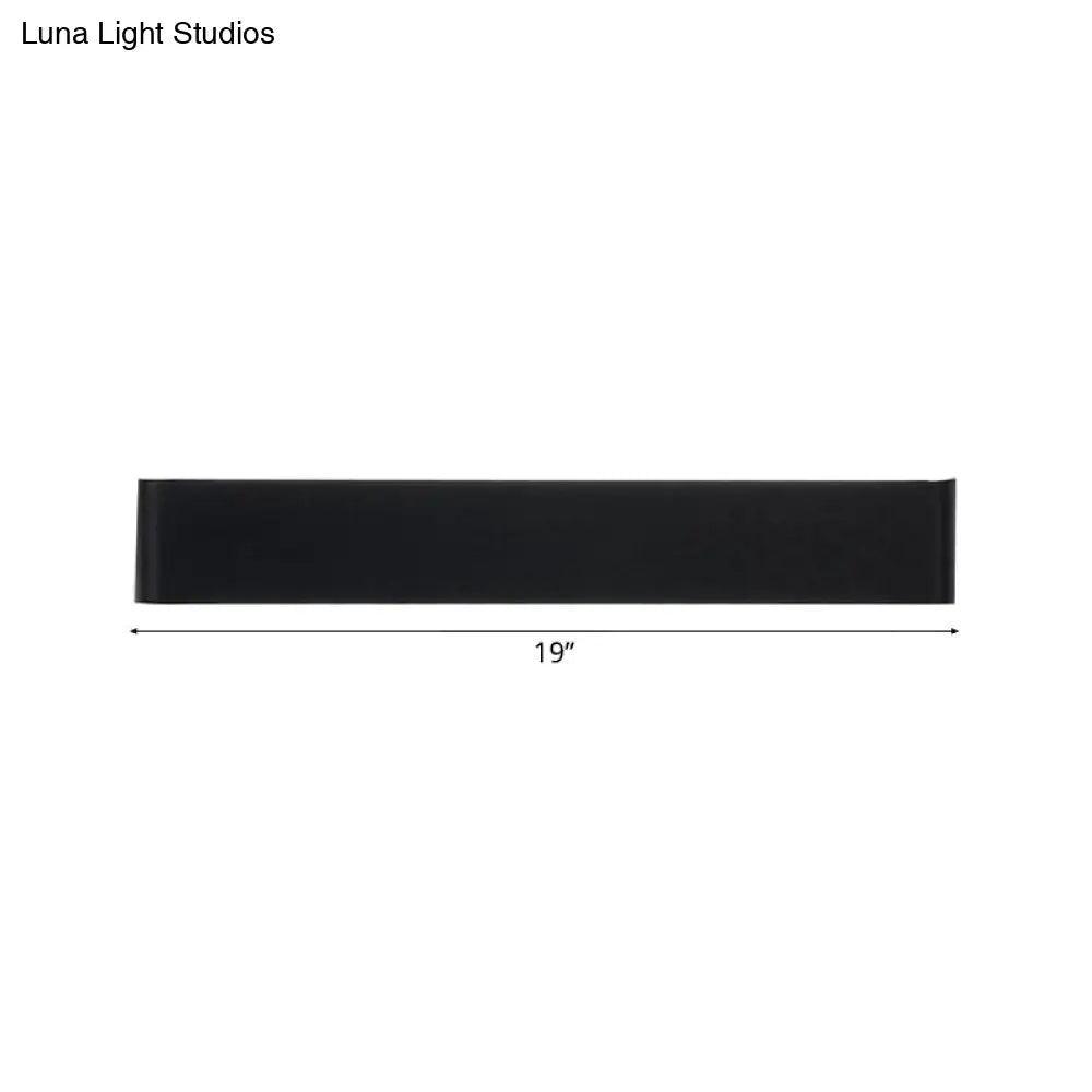 DecorBites™ Minimalist Metal LED Rectangle Wall Light in Black/Silver, Warm/White Lighting - 6"/10" Dia. - Living Room Wall Washer Lamp