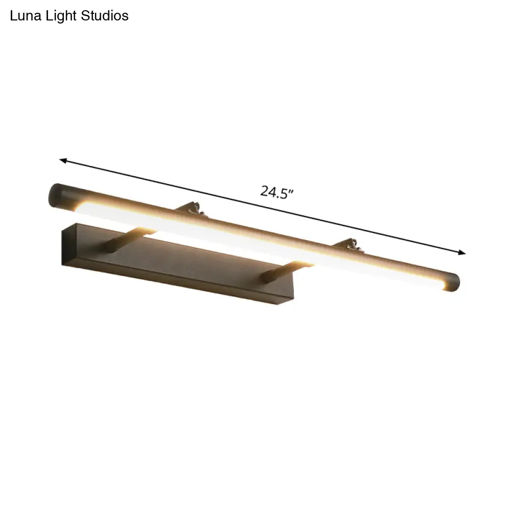DecorBites™ Minimalist Metal Vanity Light – 16.5"/24.5" Wall Mounted LED Sconce in Warm/White for Restroom