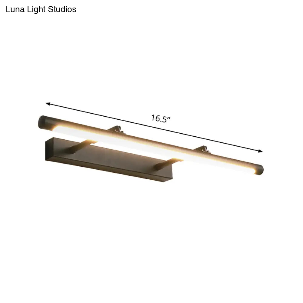 DecorBites™ Minimalist Metal Vanity Light – 16.5"/24.5" Wall Mounted LED Sconce in Warm/White for Restroom
