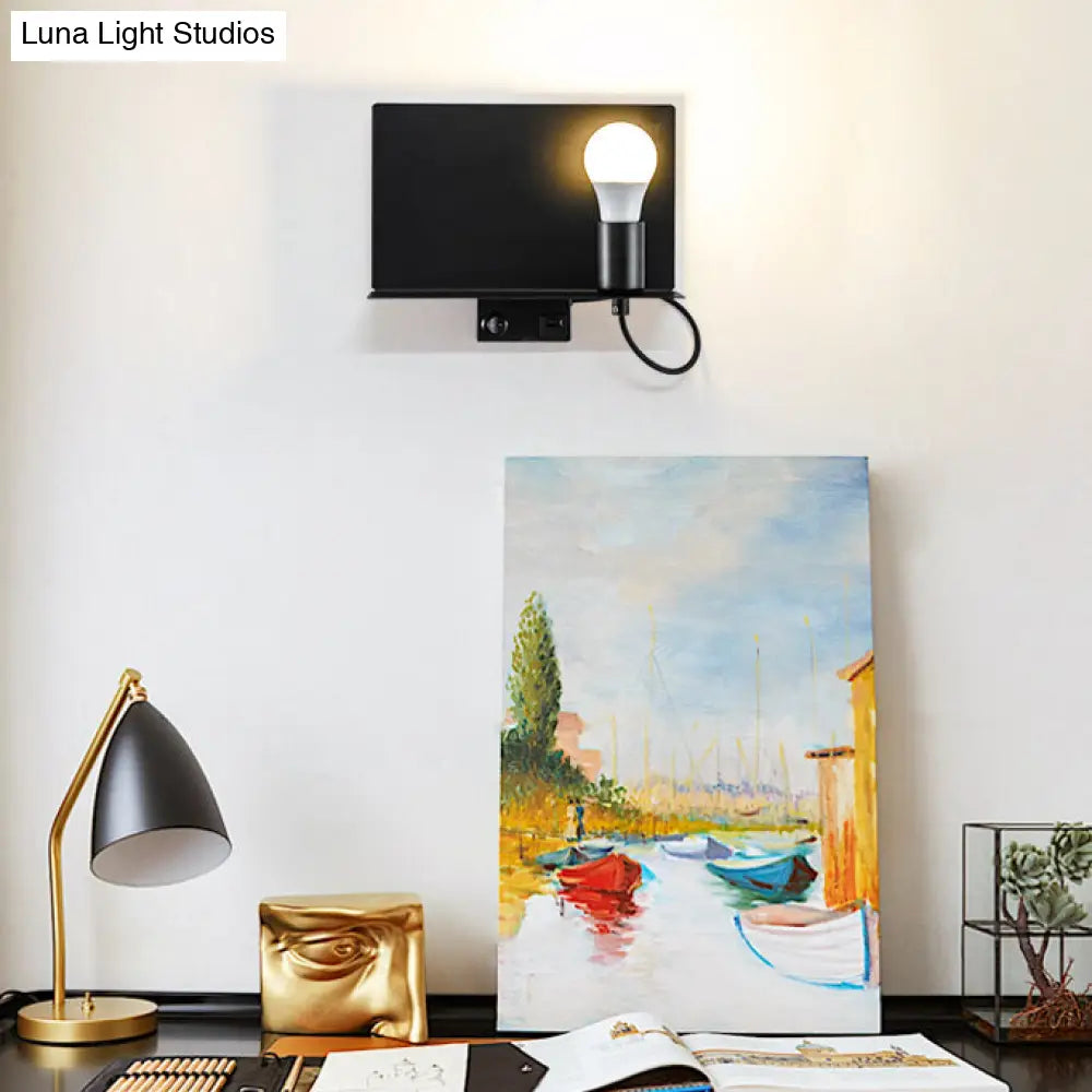 DecorBites™ Minimalist Metal Wall Light with Supporter - Ideal for Study