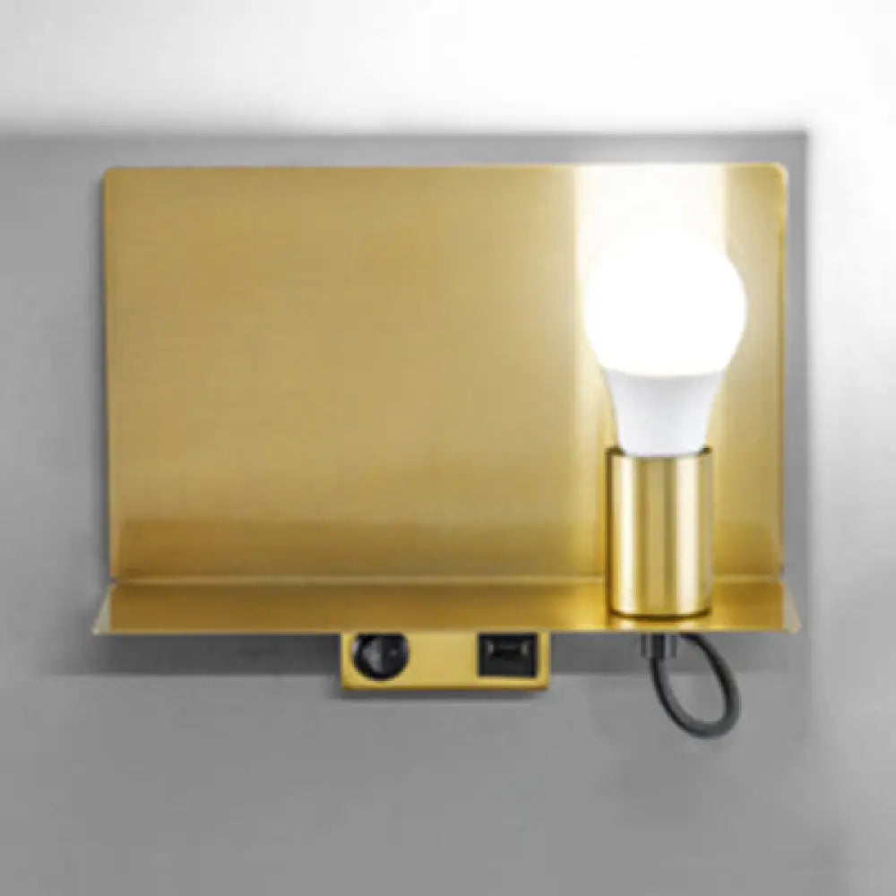 DecorBites™ Minimalist Metal Wall Light with Supporter - Ideal for Study