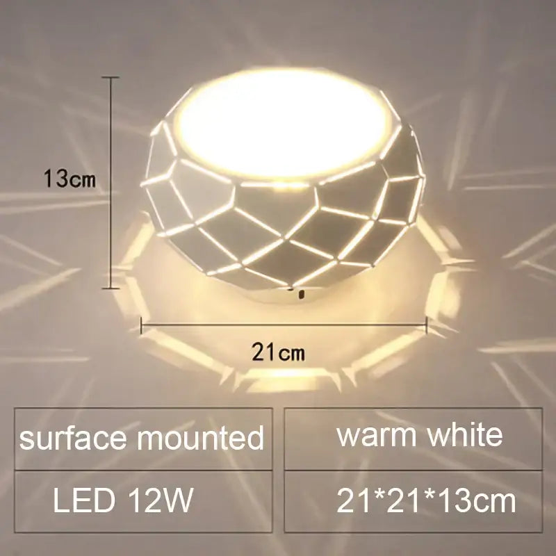 Minimalist metallic dimmable led ceiling light aisle cylinder lamp