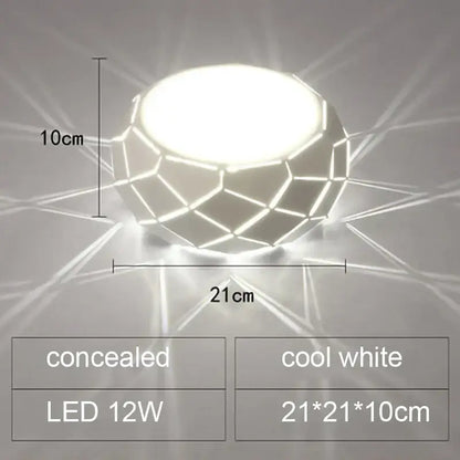 Minimalist metallic dimmable led ceiling light aisle cylinder lamp