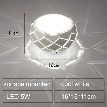 Minimalist metallic dimmable led ceiling light aisle cylinder lamp