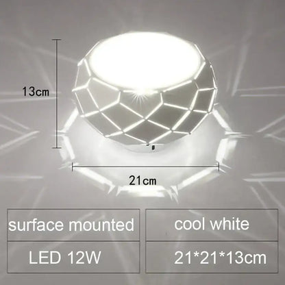 Minimalist metallic dimmable led ceiling light aisle cylinder lamp