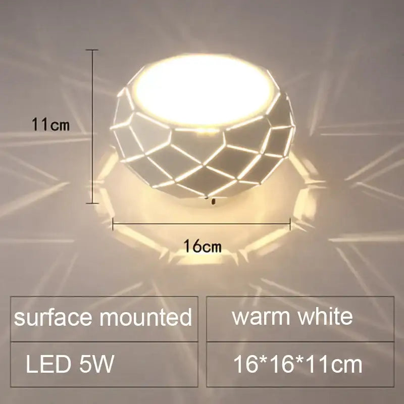 Minimalist metallic dimmable led ceiling light aisle cylinder lamp