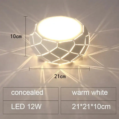 Minimalist metallic dimmable led ceiling light aisle cylinder lamp