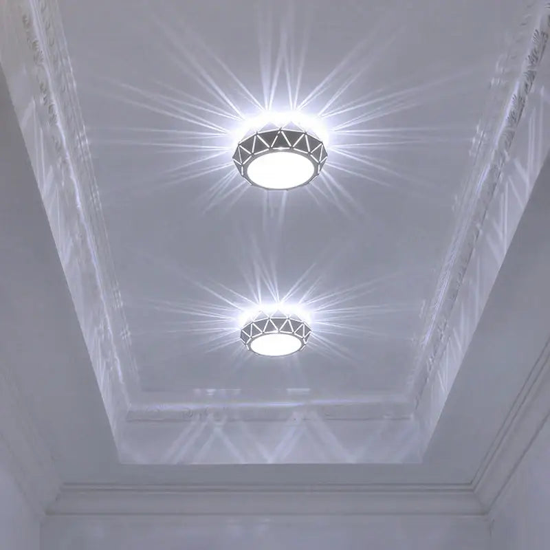 Minimalist metallic dimmable led ceiling light aisle cylinder lamp
