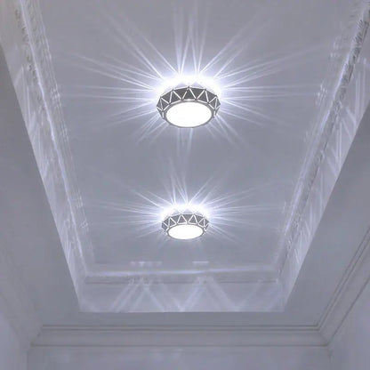 Minimalist metallic dimmable led ceiling light aisle cylinder lamp