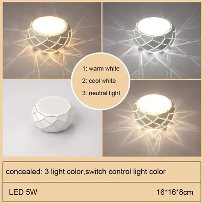 Minimalist metallic dimmable led ceiling light aisle cylinder lamp
