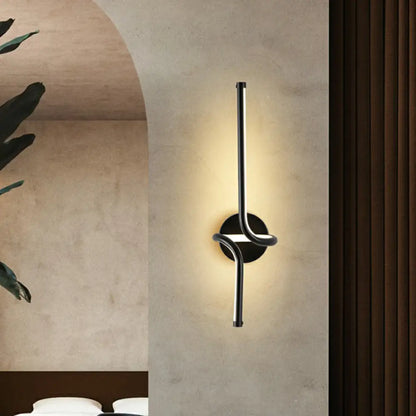 DecorBites™ Minimalist Metallic LED Wall Sconce - Sleek Linear Bedside Lighting Fixture