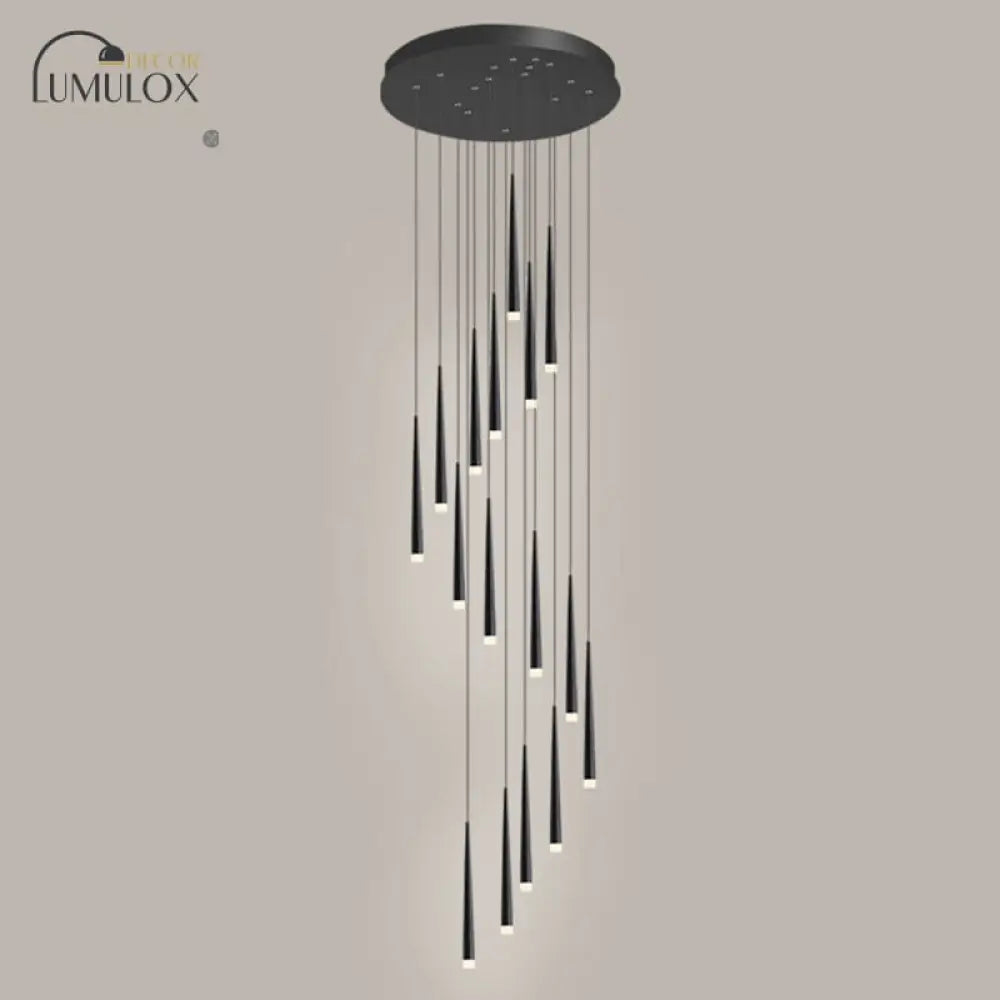 DecorBites™ Minimalist Metallic Multi Ceiling Light  Staircase Suspension Lighting with Acrylic Shade