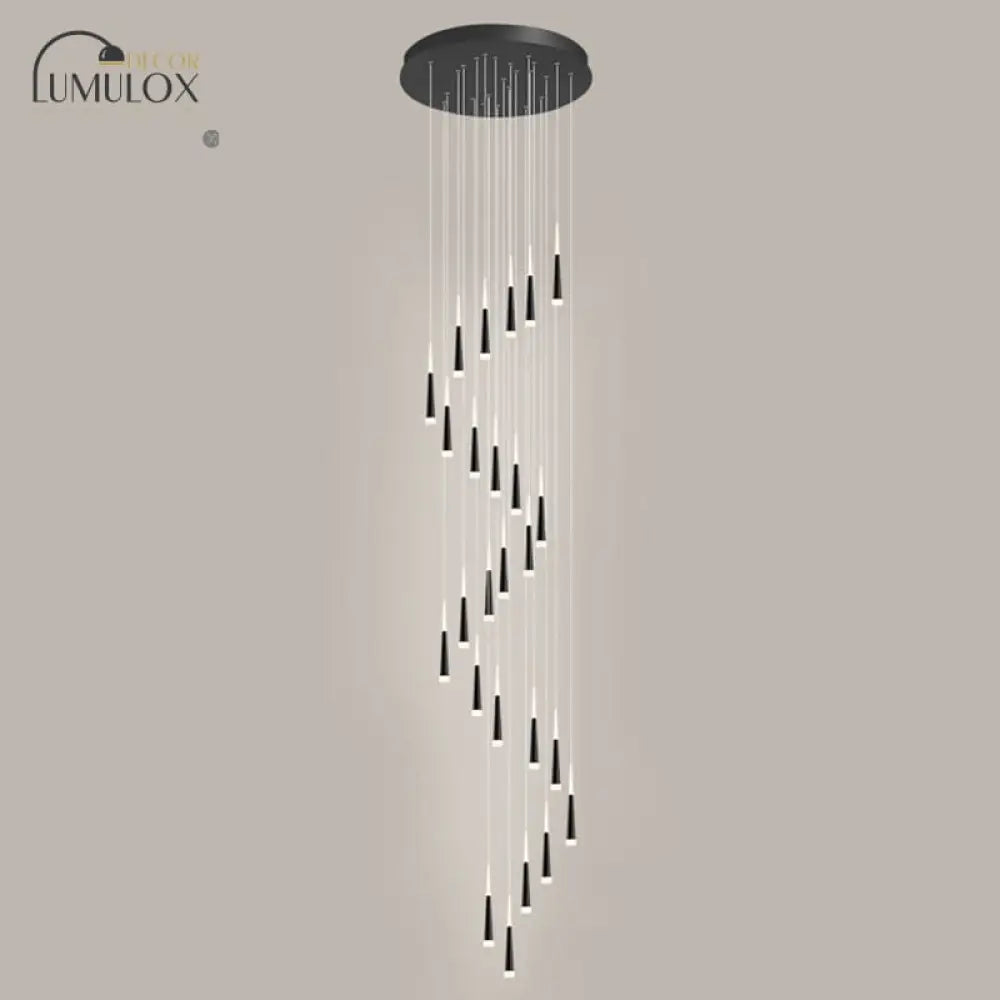 DecorBites™ Minimalist Metallic Multi Ceiling Light  Staircase Suspension Lighting with Acrylic Shade