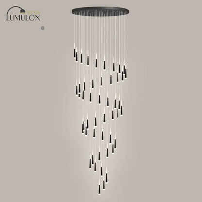 DecorBites™ Minimalist Metallic Multi Ceiling Light  Staircase Suspension Lighting with Acrylic Shade