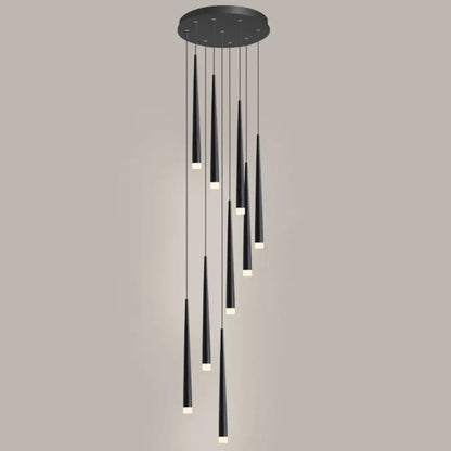 DecorBites™ Minimalist Metallic Multi Ceiling Light  Staircase Suspension Lighting with Acrylic Shade