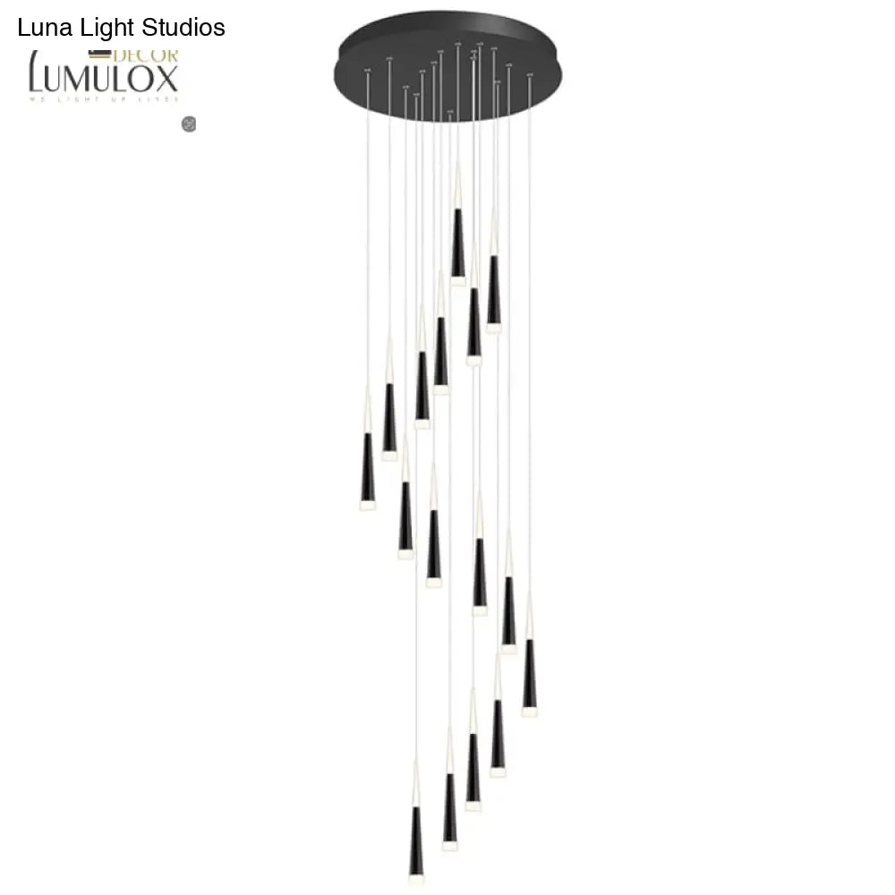 DecorBites™ Minimalist Metallic Multi Ceiling Light  Staircase Suspension Lighting with Acrylic Shade